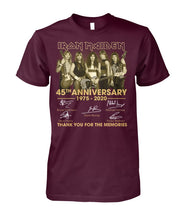 Load image into Gallery viewer, 45Th Anniversary Iron Maiden 1975-2020 T-Shirt Guys Tee