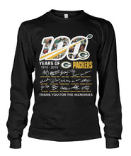 Load image into Gallery viewer, 100 Years Of Greenbay Packers T-Shirt Unisex Long Sleeve