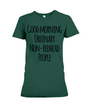 Load image into Gallery viewer, Redhead Good Morning White Mug Ladies Tee