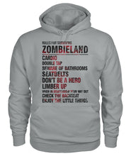 Load image into Gallery viewer, Zombieland Rules For Surviving Quote T-Shirt Hoodie