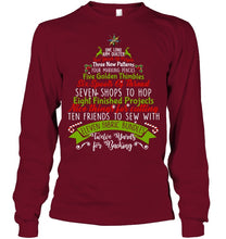 Load image into Gallery viewer, Christmas Tree Eleven Fabric Bundles T-Shirt Unisex Long Sleeve