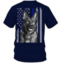 Load image into Gallery viewer, German Shepherd American Flag Veteran Brave Dog Guys Tee