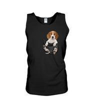 Load image into Gallery viewer, Beagle In The Pocket Funny T-Shirt Unisex Tank Top