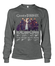 Load image into Gallery viewer, Game Of Throne Autograph 8 Years Anniversary T-Shirtr Unisex Long Sleeve
