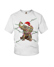 Load image into Gallery viewer, Elephant Color Light Christmas Gift Tee Youth Tee
