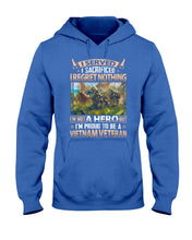 Load image into Gallery viewer, Vietnam Vetera Regret Nothing Black T-Shirt Hoodie