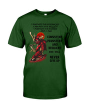 Load image into Gallery viewer, Samurai Consistent Persistent Resilient Quote T-Shirt Guys Tee