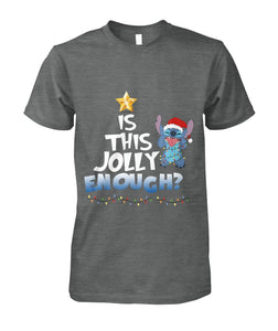 Cute Stitch Is This Jolly Enough Christmas Gift Tee Guys Tee