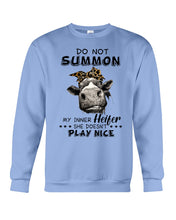 Load image into Gallery viewer, My Inner Heifer Doesn&#39;t Play Nice Funny Quote T-Shirt Sweatshirt