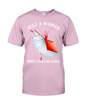 Load image into Gallery viewer, Just A Woman Loves Dancing And Reading Books Guys Tee