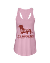 Load image into Gallery viewer, Dachshund German Shirt For Dachshunds Dog Lovers Ladies Flowy Tank