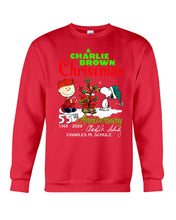 Load image into Gallery viewer, 55Th Anniversary A Charlie Brown Christmas Black T-Shirt Sweatshirt