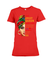 Load image into Gallery viewer, January Queen 3 Sides Horoscopes T-Shirt Ladies Tee