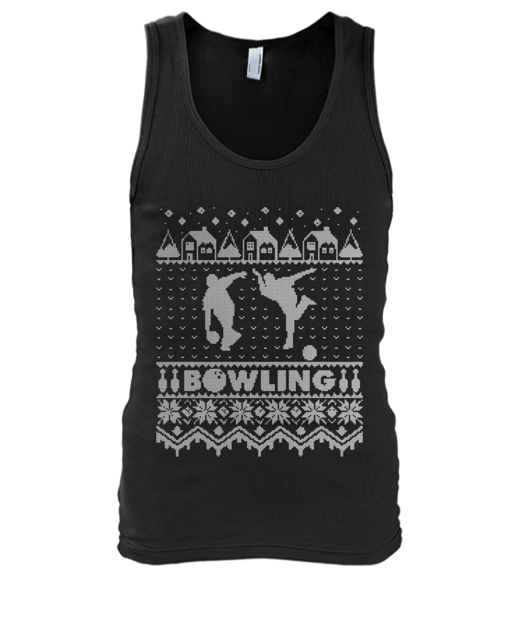 Bowling Christmas Ugly Unisex Tank Top