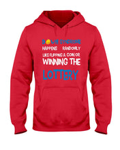 Load image into Gallery viewer, Down Syndrome Lottery Black T-Shirt Gift Hoodie