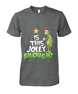 Grinch Is This Jolly Enough Christmas Tree Gift Tee Guys Tee