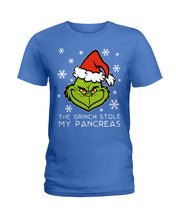 Load image into Gallery viewer, The Grinch Stole My Pancreas Ladies Tee