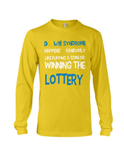 Load image into Gallery viewer, Down Syndrome Lottery Black T-Shirt Gift Unisex Long Sleeve