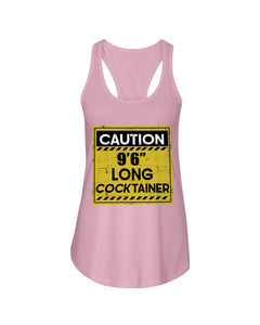 Caution 9'6'' Long Cocktainer Black T-Shirt Ladies Flowy Tank