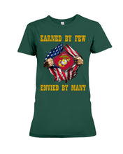 Load image into Gallery viewer, Earned By Few Envied By Many Black T-Shirt Ladies Tee