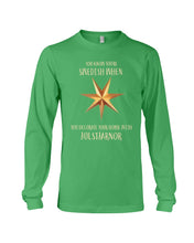 Load image into Gallery viewer, Christmas Star Swedish Julstarnor Black T-Shirt Unisex Long Sleeve