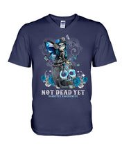 Load image into Gallery viewer, Diabetes Awareness Skull Custom Graphic Tee Guys V-Neck