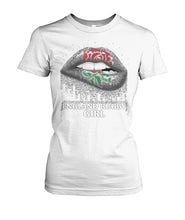 Load image into Gallery viewer, England Rugby Girl Rose Lips Funny Tee Ladies Tee