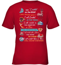Load image into Gallery viewer, Crocheting Everywhere Black Quote T-Shirt Youth Tee