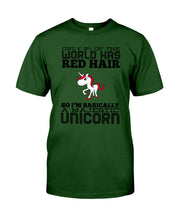 Load image into Gallery viewer, Redhead Unicorn Gift For Fans Funny T-Shirt Guys Tee