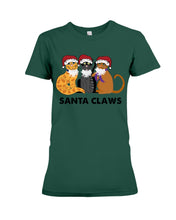 Load image into Gallery viewer, Santa Claws Funny Gift Christmas Gift For Cat Lovers Ladies Tee