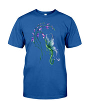 Load image into Gallery viewer, Dragon With Butterfly Wings Dragon Flowers Guys Tee