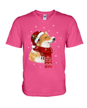 Load image into Gallery viewer, Corgi Christmas Gift Funny T-Shirt Guys V-Neck