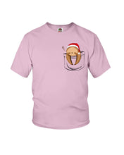 Load image into Gallery viewer, Pocket Slothmas Christmas Gift Funny T-Shirt Youth Tee