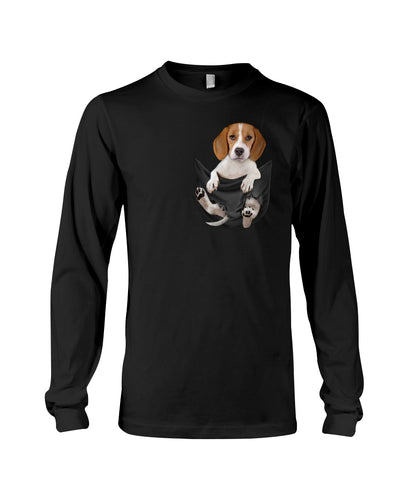 Beagle In The Pocket Funny T-Shirt Unisex Long Sleeve