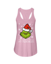 Load image into Gallery viewer, The Grinch Stole My Pancreas Ladies Flowy Tank