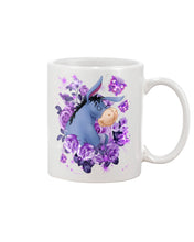Load image into Gallery viewer, Donkey Loves Purple Flowers Custom T-Shirt Mug