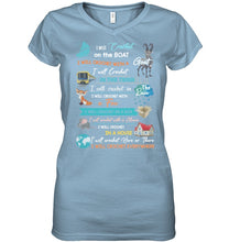 Load image into Gallery viewer, Crocheting Everywhere Black Quote T-Shirt Ladies V-Neck