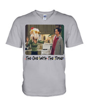 Load image into Gallery viewer, Friends Monika Turkey Head Funny Thanksgiving Gift T-Shirt Guys V-Neck