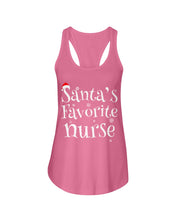 Load image into Gallery viewer, Santa's Favorite Nurse Ladies Flowy Tank
