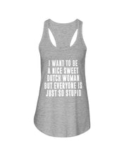 Load image into Gallery viewer, Dutch Woman Sweet Quote Name T-Shirt Ladies Flowy Tank