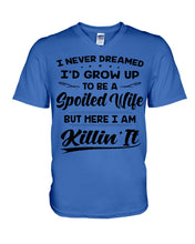 Load image into Gallery viewer, Spoiled Wife Funny Quote Family Tee Guys V-Neck