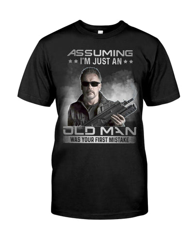 Arnold Schwarzenegger Terminator Old Man T-Shirt For Fans Guys Tee