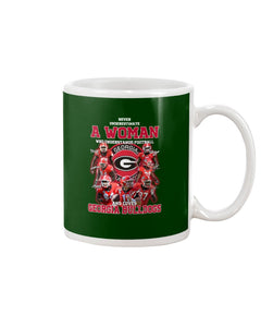 A Woman Loves Georgia Bulldogs Custom Tee Mug