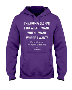 Grumpy Old Man December Wife Black Quote T-Shirt Hoodie