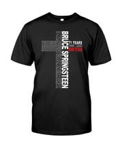 Load image into Gallery viewer, 71 Years Born To Run Bruce Springteen Black T-Shirt Guys V-Neck