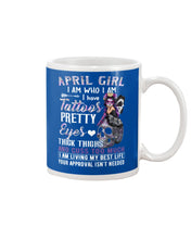 Load image into Gallery viewer, Tattoos Pretty Eyes Gift For April Girl T-Shirt Mug