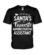 Load image into Gallery viewer, Santa Favorite Assistant Funny Christmas Gift Shirt Guys V-Neck