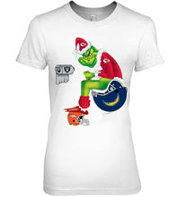 Load image into Gallery viewer, Funny Grinch Kansas Chief Christmas Gift Tee Ladies Tee