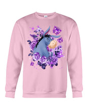 Load image into Gallery viewer, Donkey Loves Purple Flowers Custom T-Shirt Sweatshirt