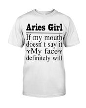 Load image into Gallery viewer, Zodiac- Aries Girl If My Mouth Doesn't Say It Sweatshirt